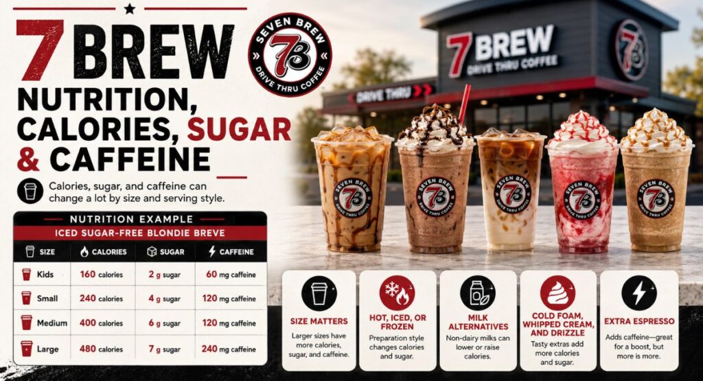 7 Brew Menu With Prices 2026: Drinks, Flavors, Secret Menu & Best Orders 3 7 Brew Nutrition, Calories, Sugar and Caffeine